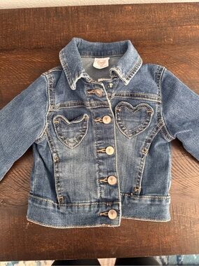 Toddler Classic Denim Jacket - with heart pockets